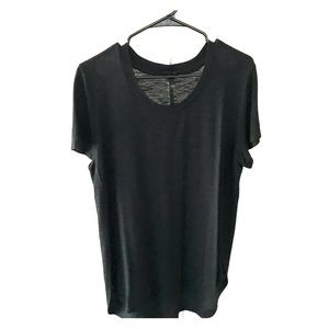 Black tunic with tulip slit